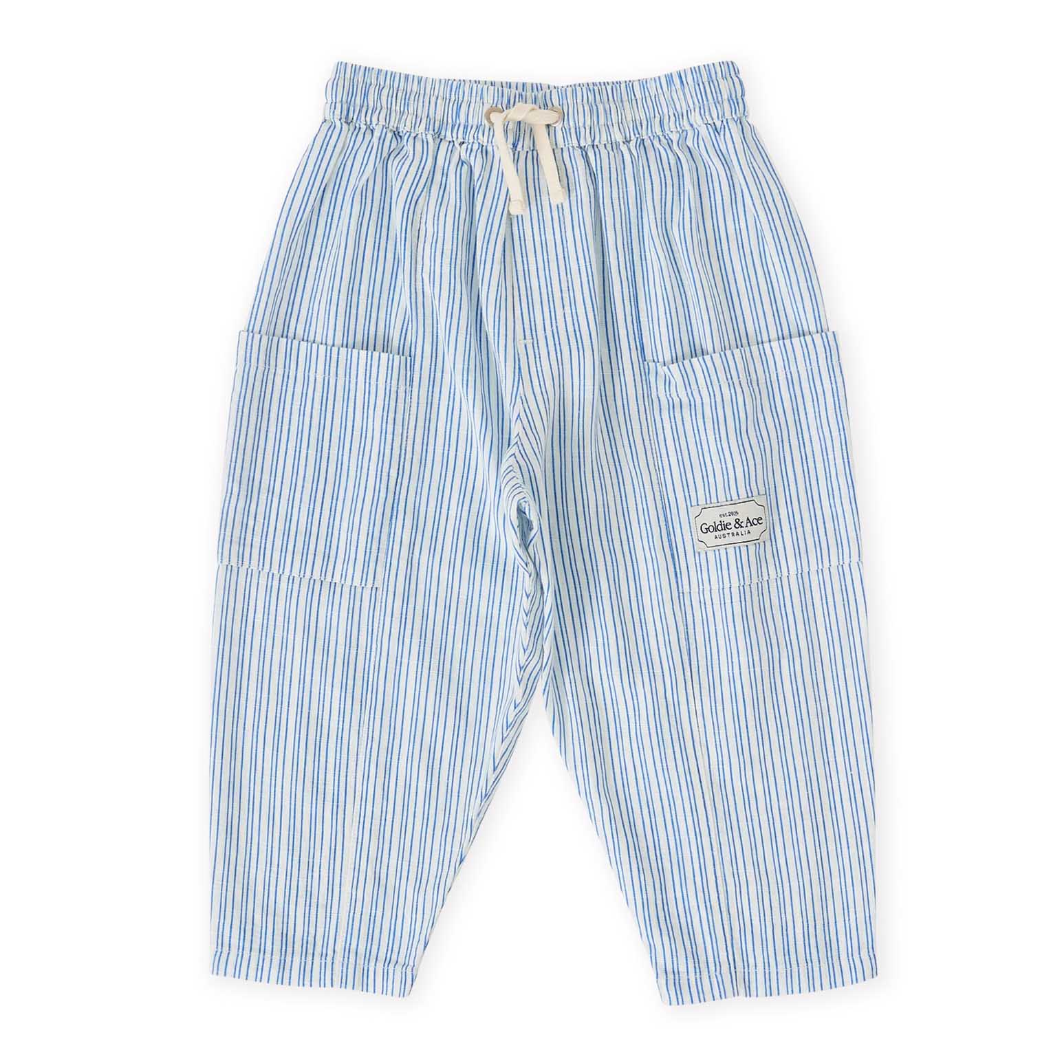 Goldie + Ace Sailor Stripe Kit Linen Pants 3-5Y